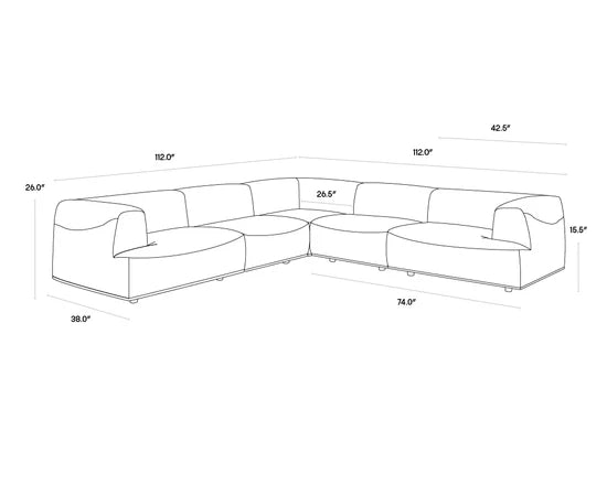 Darren Modular - Corner Chair