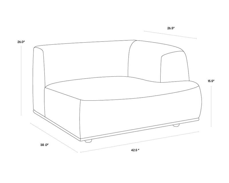 Darren Modular - Right Armchair