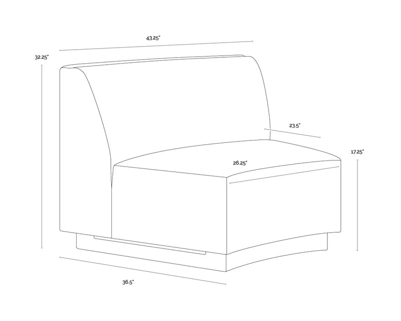Jaclyn Modular - Armless Chair