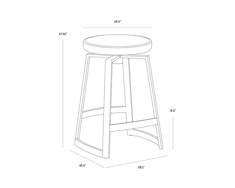 Hendrix Swivel Counter Stool