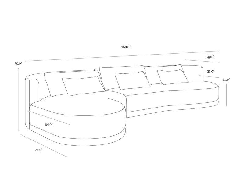 Laken Sofa Chaise - Laf