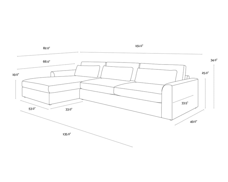 Merrick Sofa Chaise - Laf