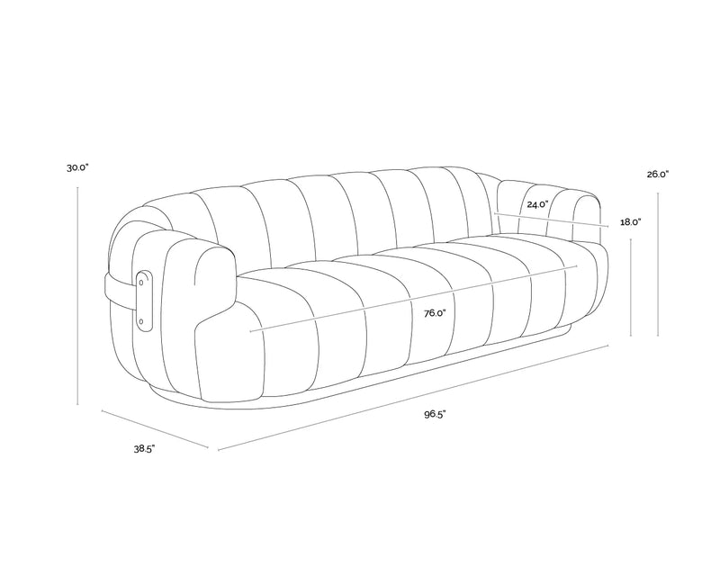Tadeo Sofa - Warm Brown