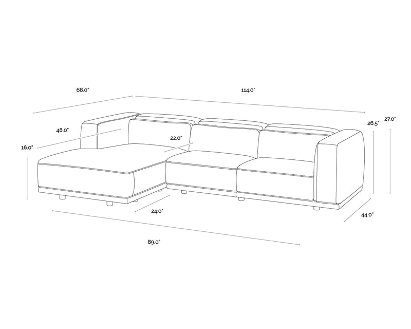 Beau Sofa Chaise - Laf