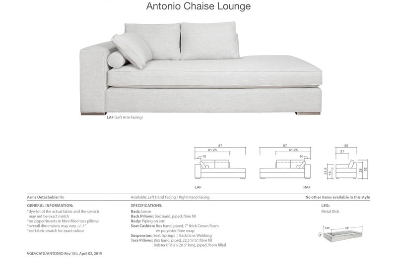 ANTONIO LOUNGE CHAISE