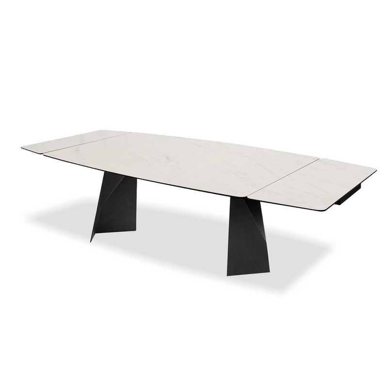 PRISM Double Extension Dining Table in Carrera